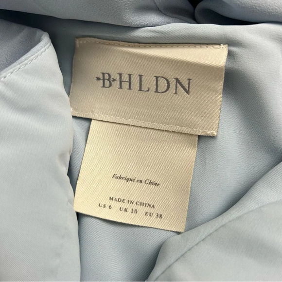 NWT BHLDN Antonia Georgette Maxi Dress Bridesmaid Pale Blue Size 6 Homecoming - Picture 4 of 15